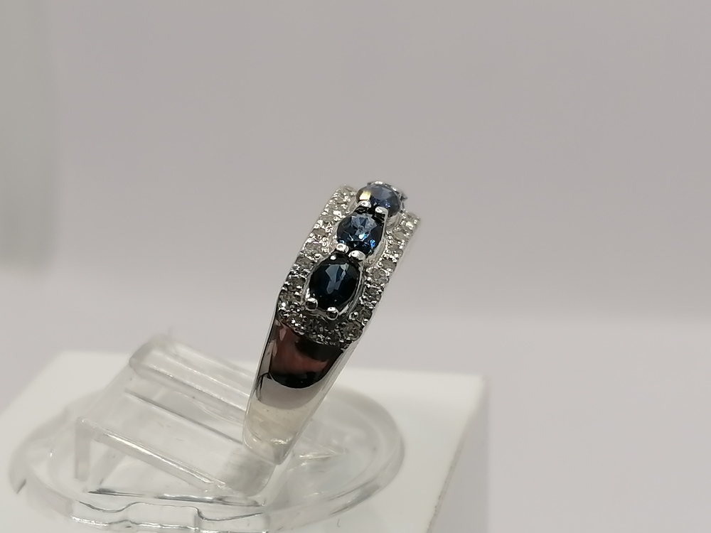 КОЛЬЦО Бриллиант, сапфир (Au 585)