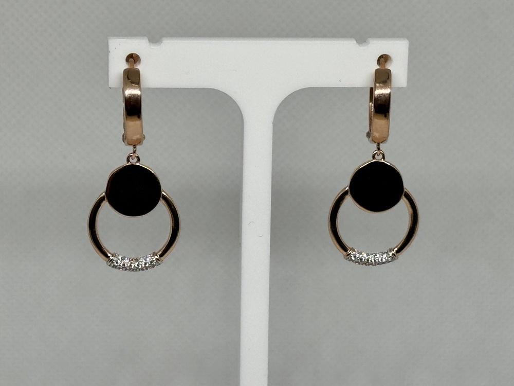 СКМИ585 СЕРЬГИ С КАМНЯМИ (Au 585)