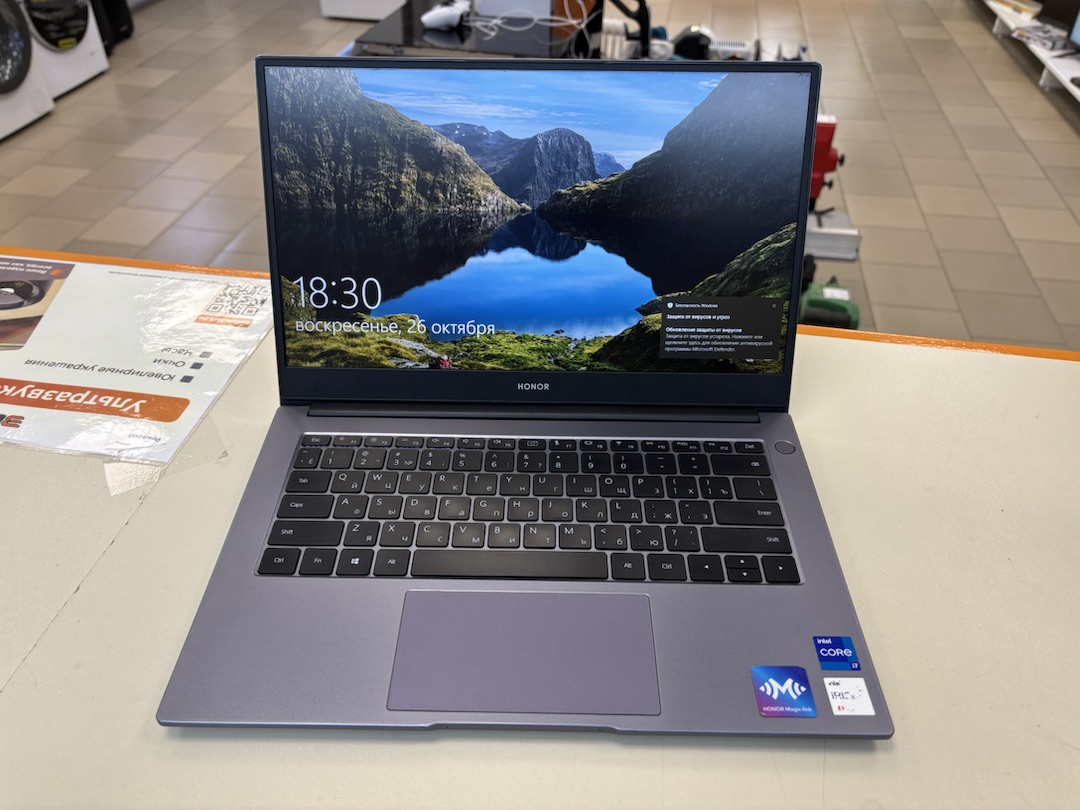Ноутбук Honor; i7-1165G7, Intel Iris Graphics , 16 Гб, 480 Гб, Нет