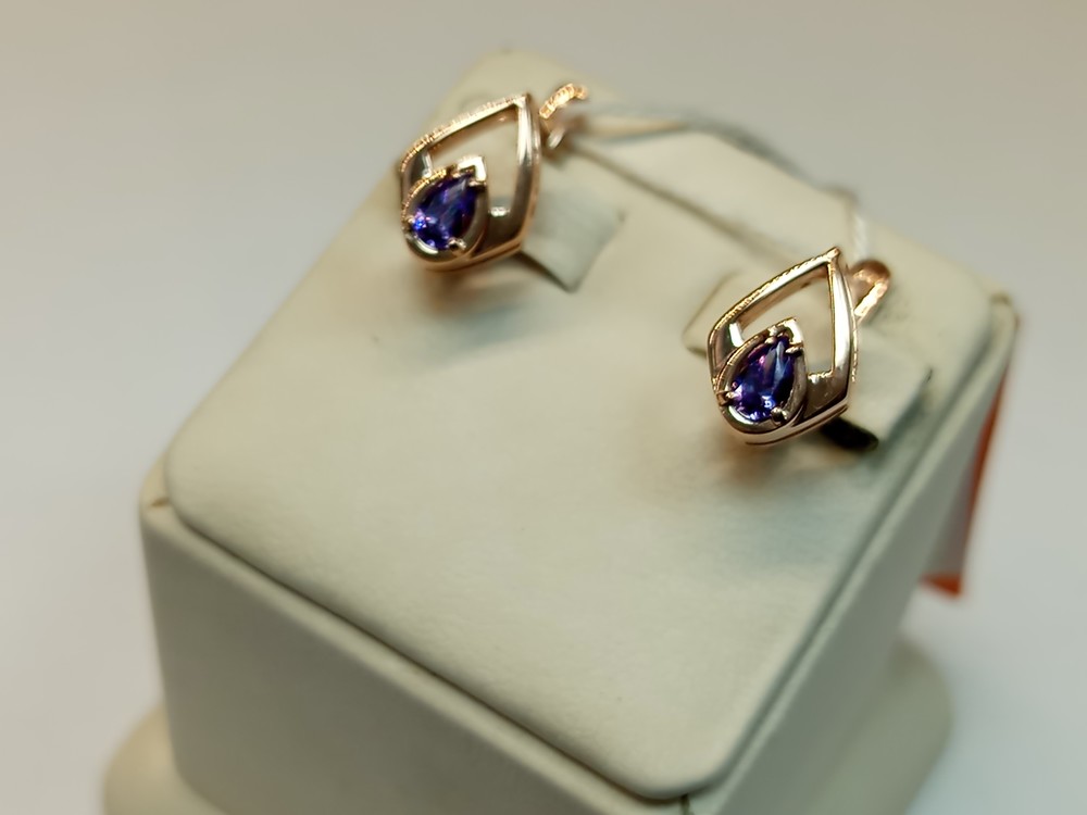 СЕРЬГИ С КАМНЕМ (Au 585)