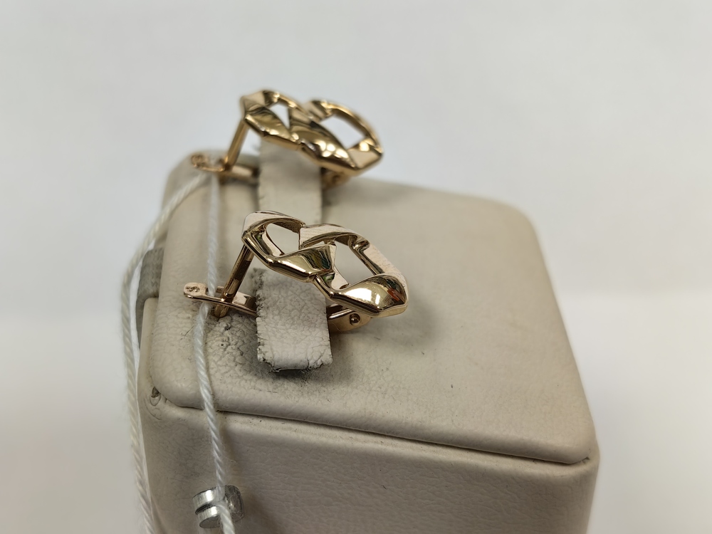 СБКМ585 СЕРЬГИ БЕЗ КАМНЯ (Au 585)