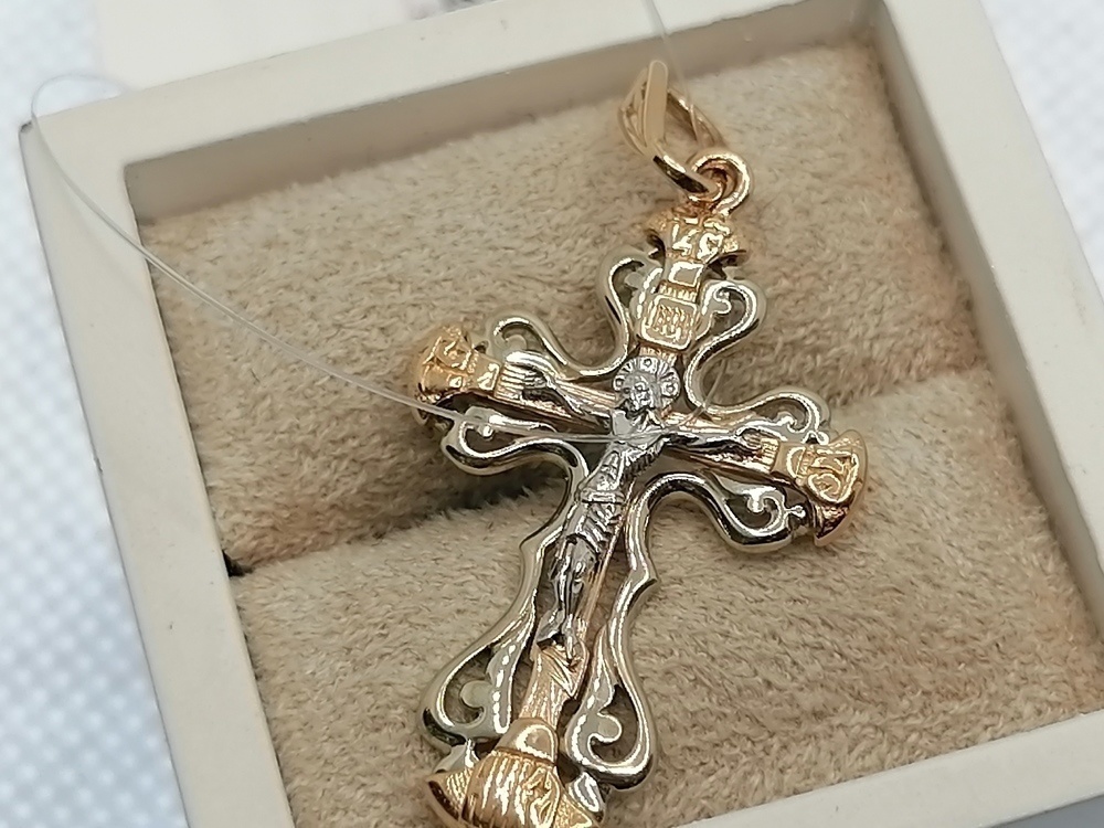 ПОДВЕСКА КРЕСТ без камня (Au 585)