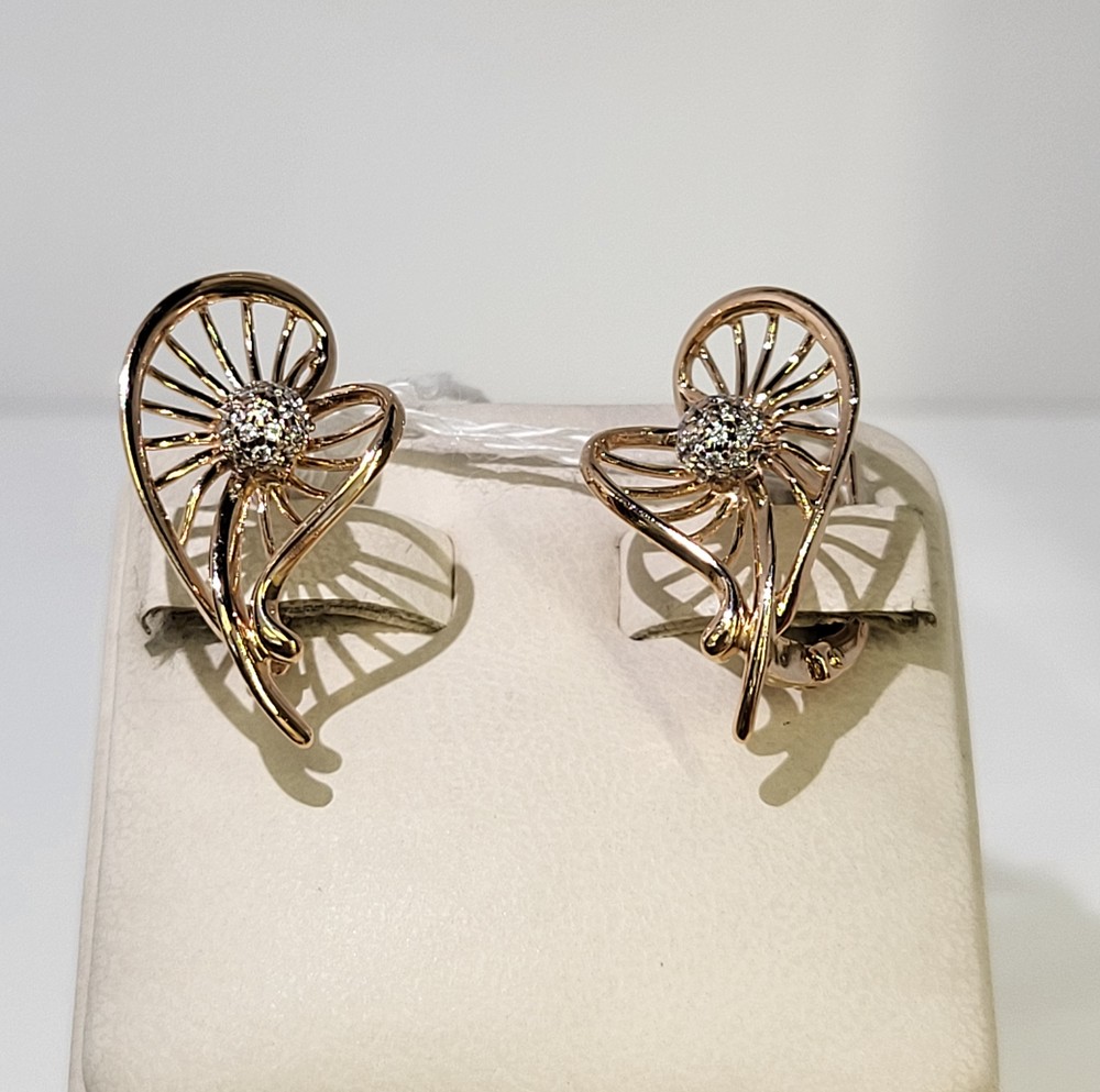 СКМИ585 СЕРЬГИ С КАМНЯМИ (Au 585)