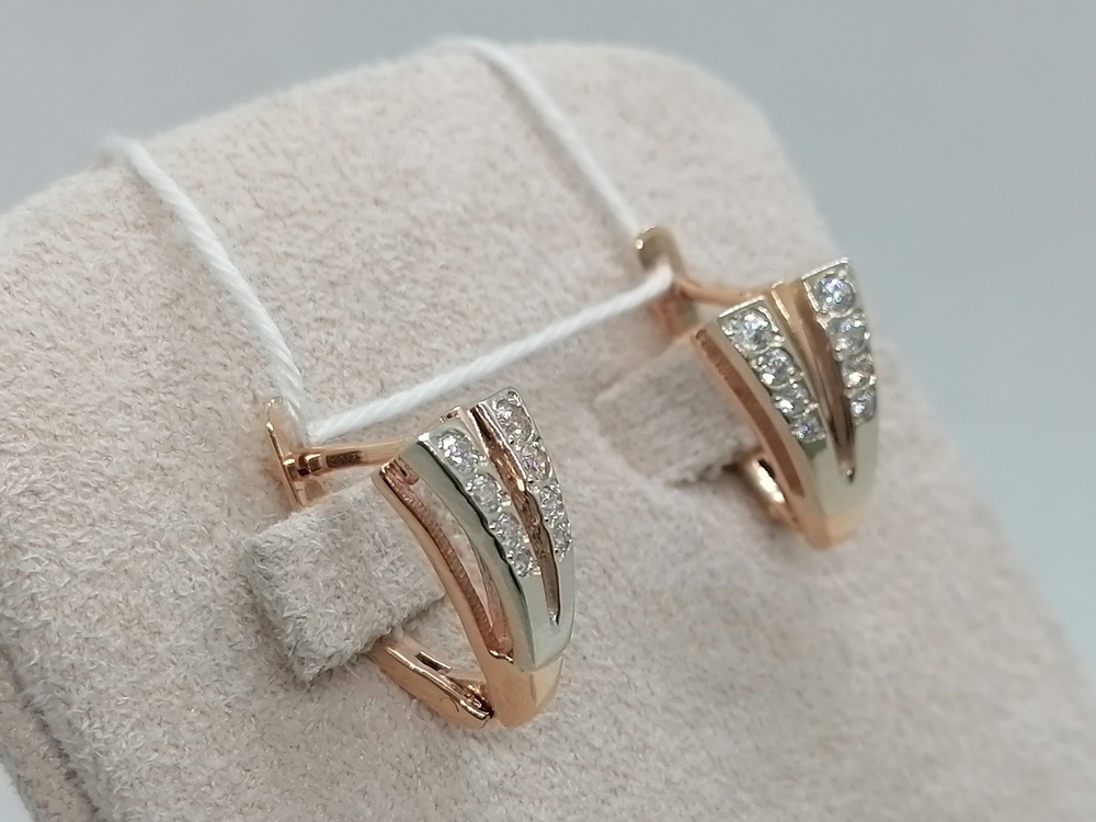 СКМИ585 СЕРЬГИ С КАМНЯМИ (Au 585)