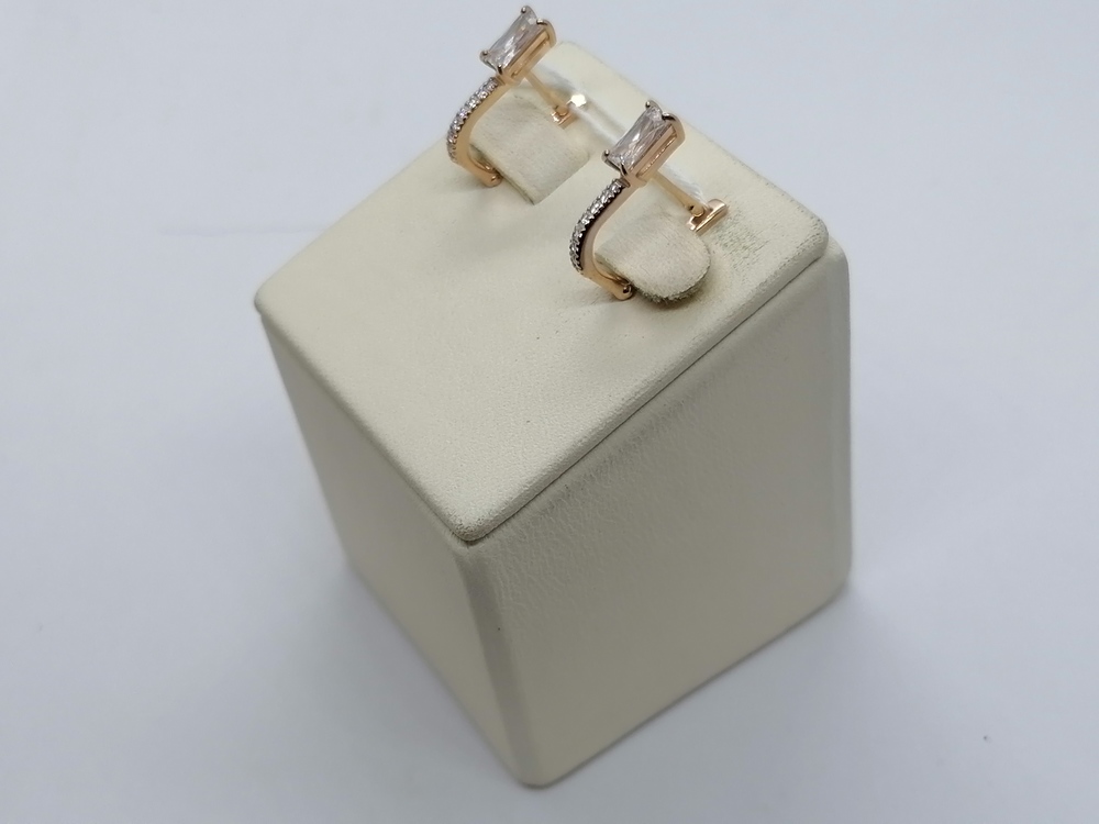 СКМИ585 СЕРЬГИ С КАМНЯМИ (Au 585)