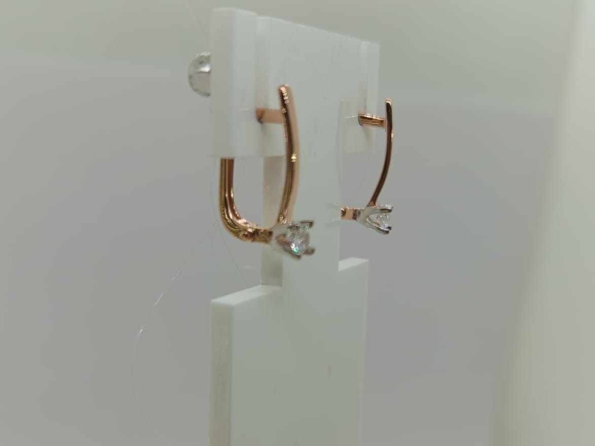 СЕРЬГИ С КАМНЕМ (Au 585)