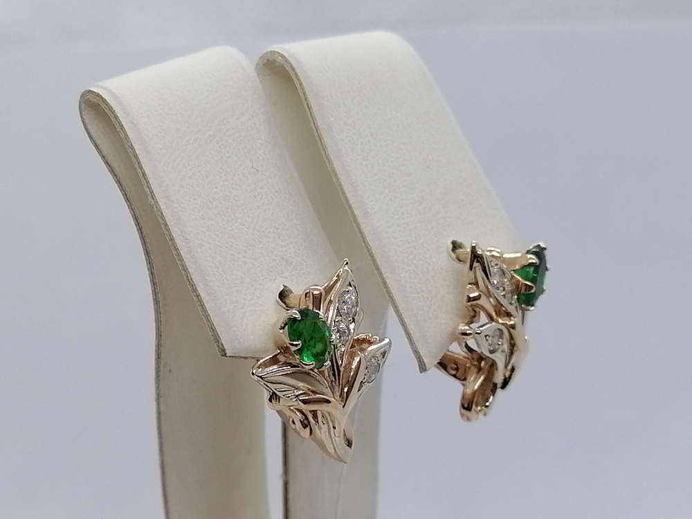 СКМИ585 СЕРЬГИ С КАМНЯМИ (Au 585)