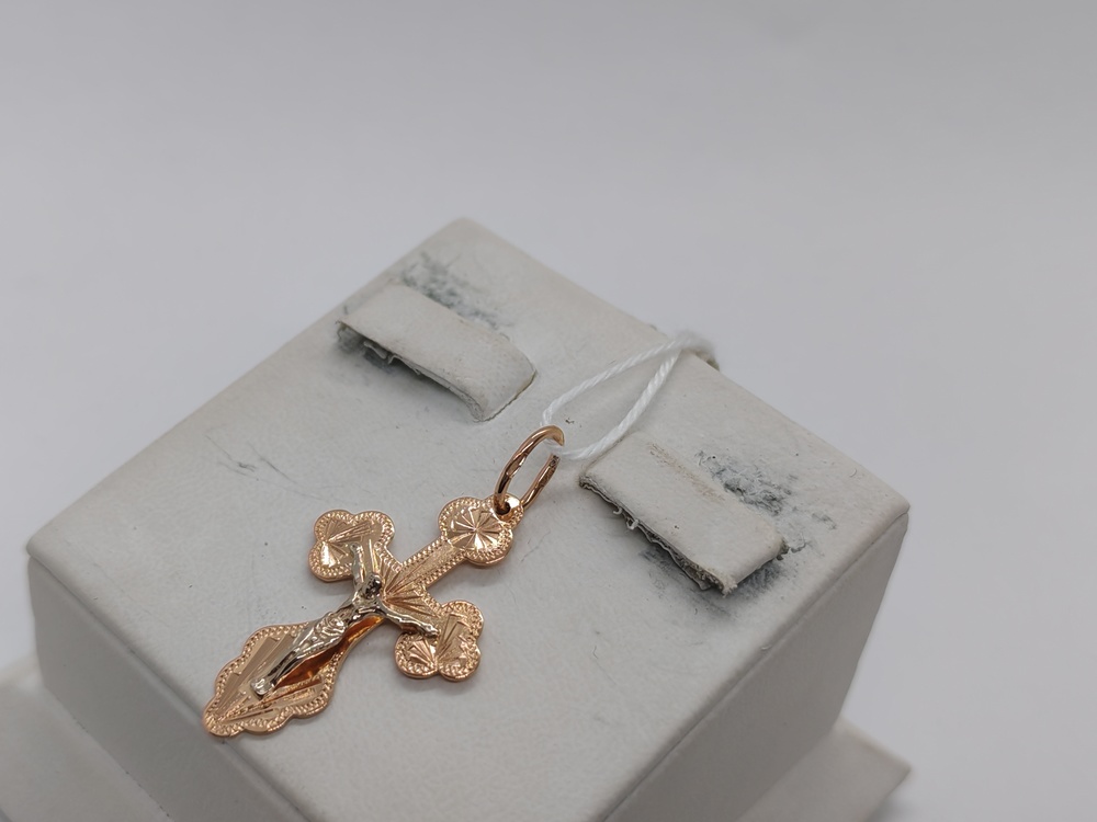 ПОДВЕСКА КРЕСТ БЕЗ КАМНЯ (Au 585)