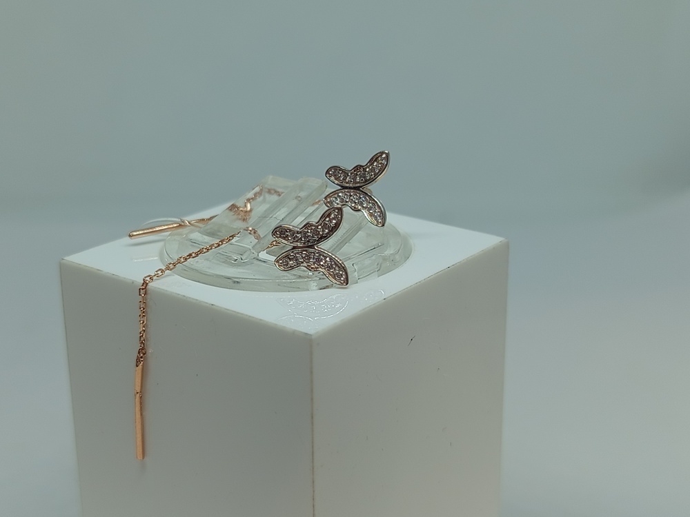 СЕРЬГИ ПРОДЕВКИ с камнями (Au 585)