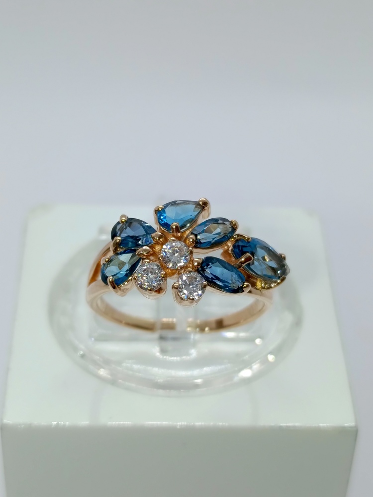 КОЛКМИ585 КОЛЬЦО С КАМНЯМИ (Au 585)