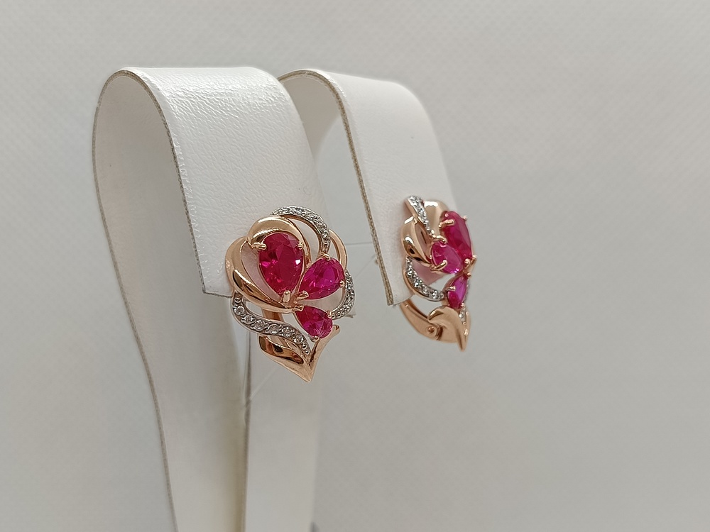 СЕРЬГИ С КАМНЯМИ (Au 585)