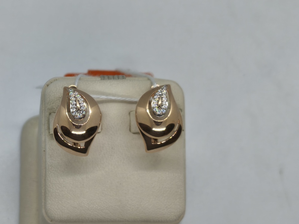 СКМИ585 СЕРЬГИ С КАМНЯМИ (Au 585)