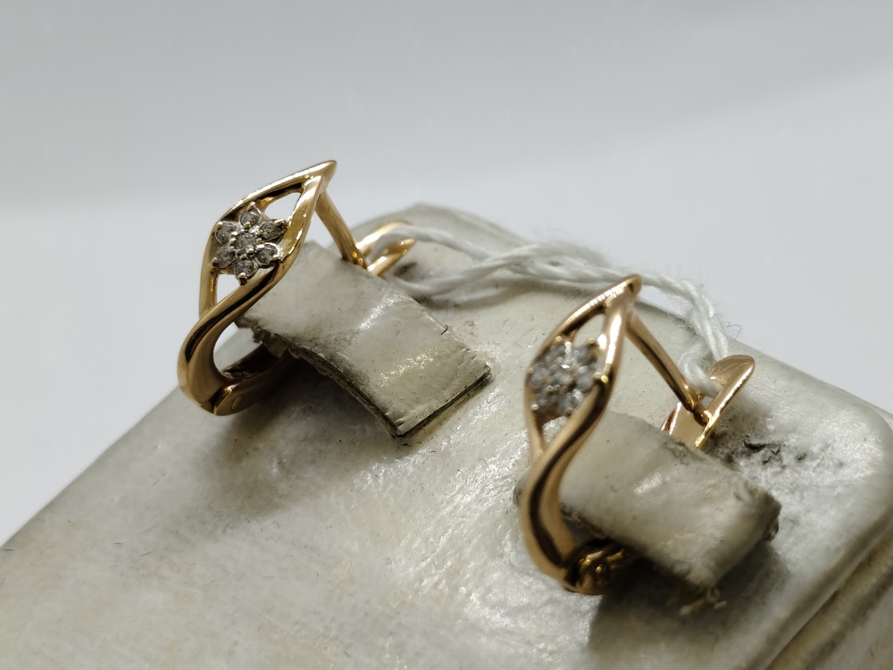 СКМИ585 СЕРЬГИ С КАМНЯМИ (Au 585)