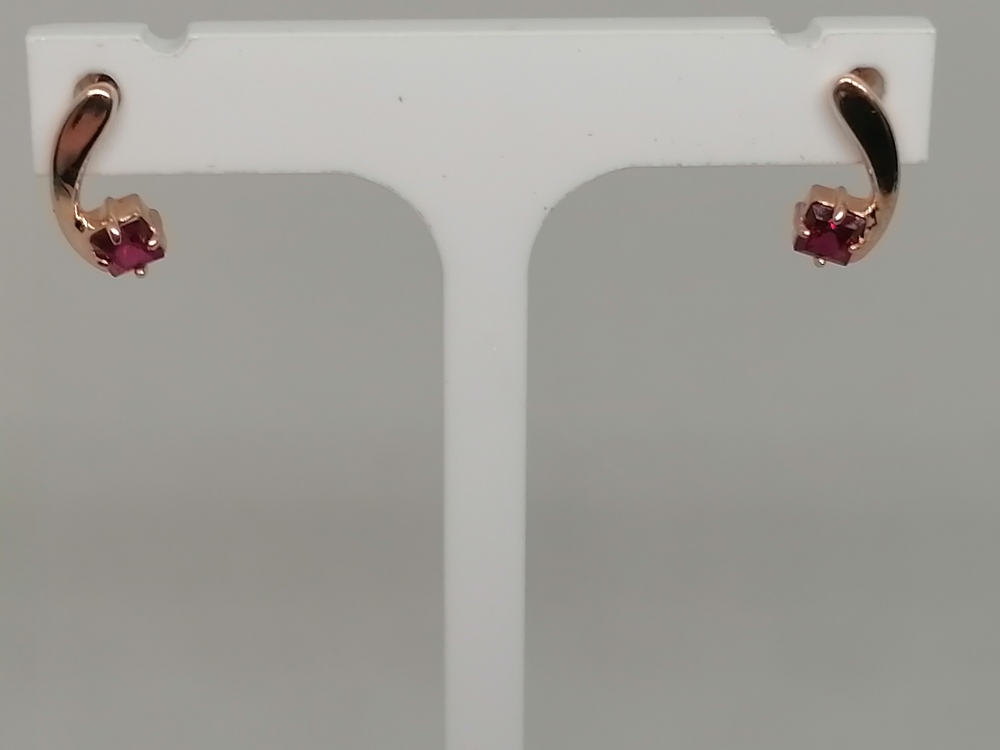 СЕРЬГИ С КАМНЕМ (Au 585)