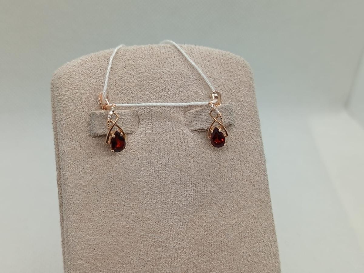 СКМИ585 СЕРЬГИ С КАМНЯМИ (Au 585)