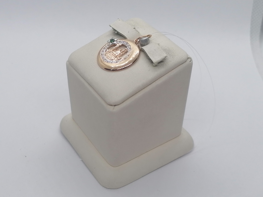 031709/ф ПОДВЕСКА МЕЧЕТЬ с камнем (Au 585)