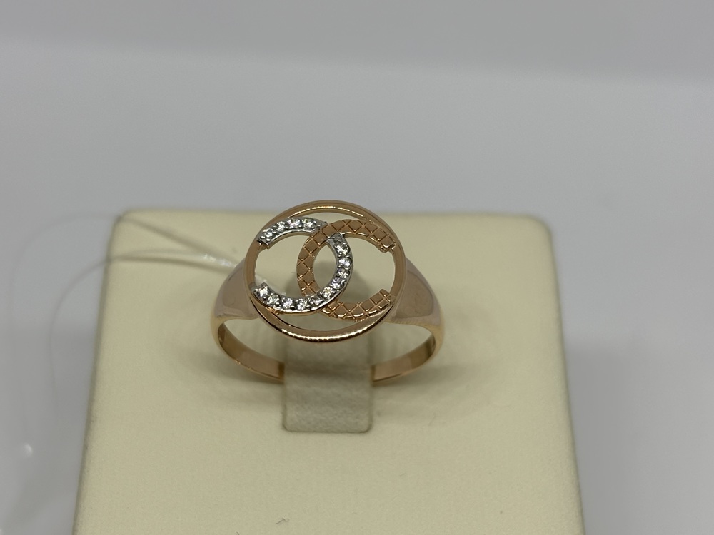 КОЛЬЦО С КАМНЯМИ (Au 585)