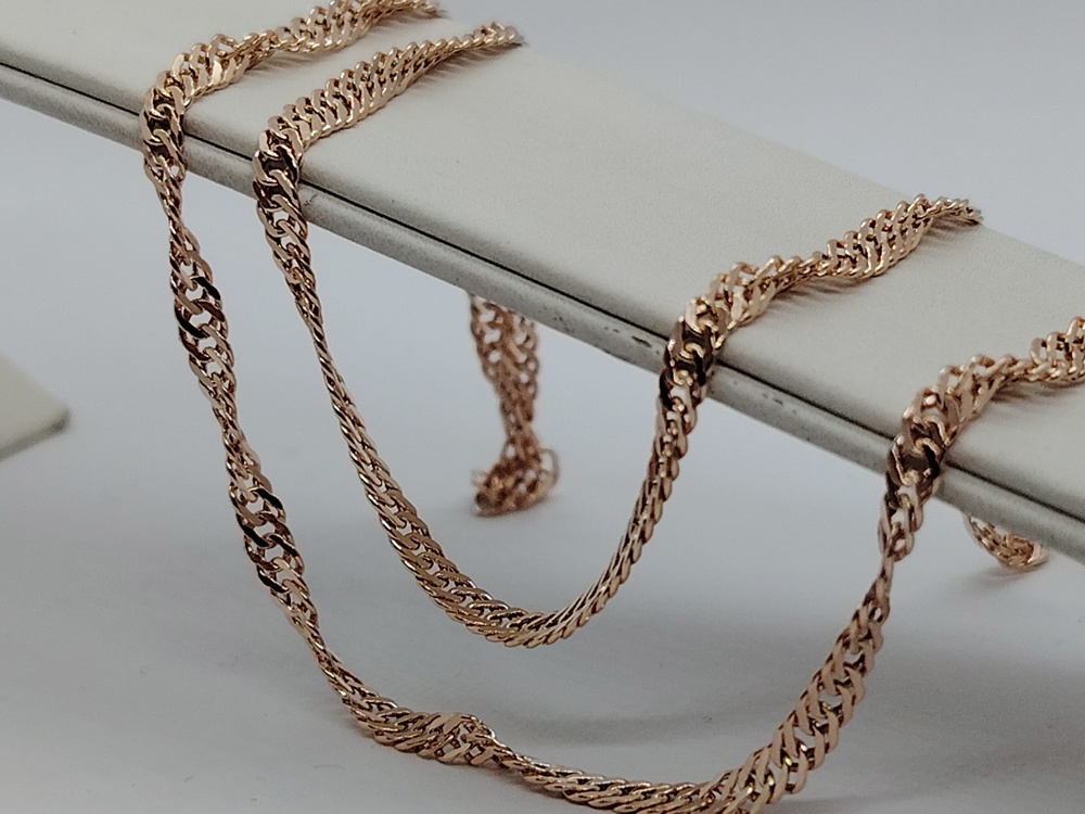 ЦЕПЬ ПУСТОТЕЛАЯ Сингапур (Au 585)