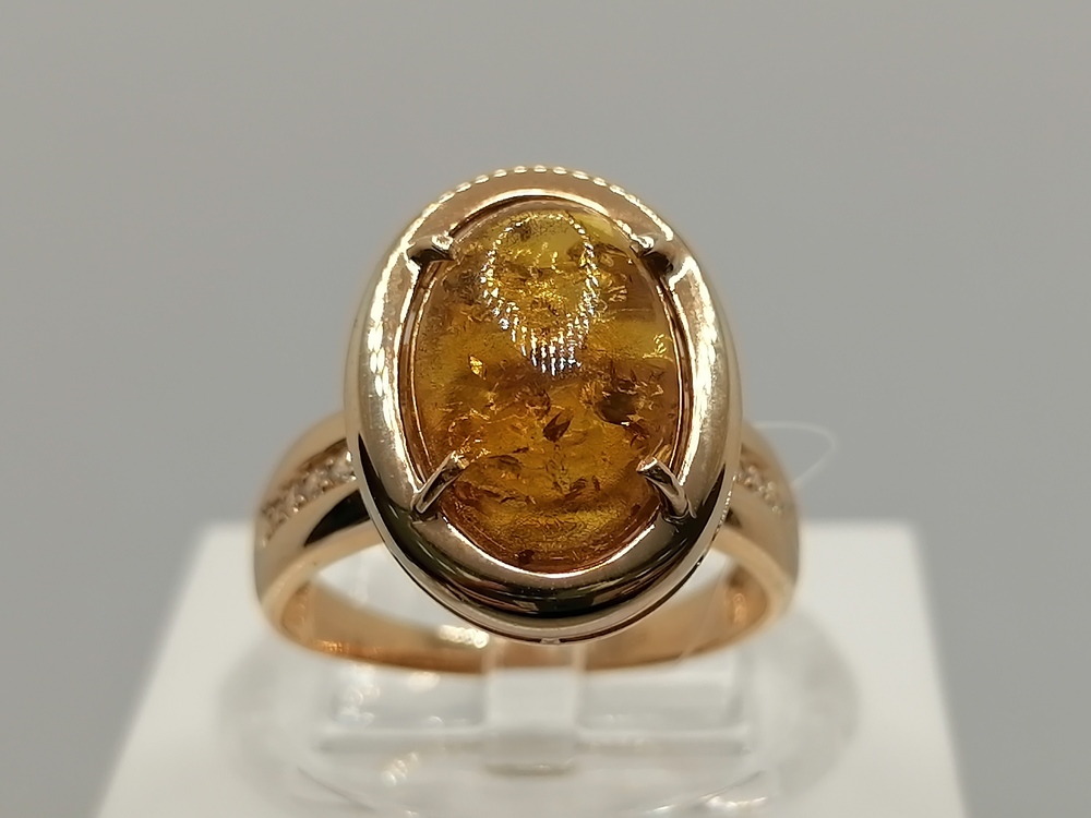 КОЛЬЦО ЯНТАРЬ (Au 585)