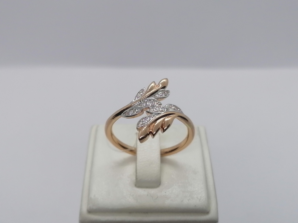 КОЛЬЦО С КАМНЯМИ (Au 585)