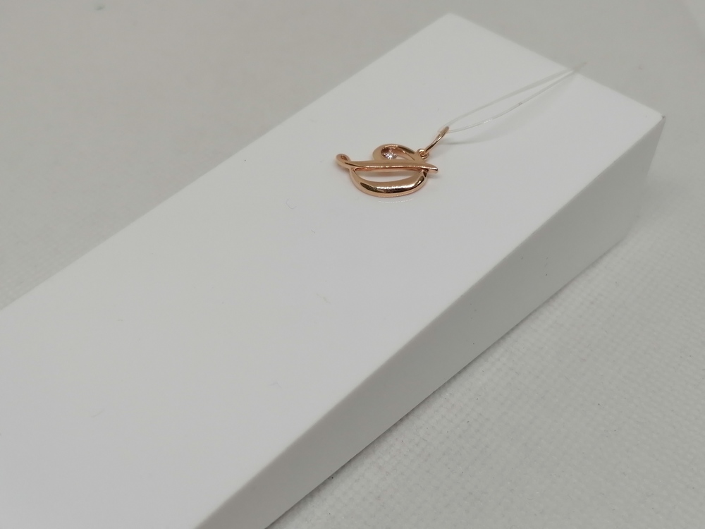 ПОДВЕСКА БУКВА Д с камнем (Au 585)