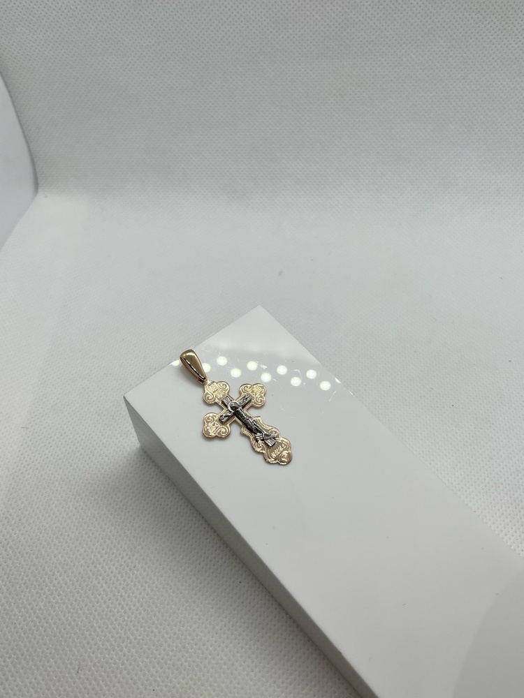 ПОДВЕСКА КРЕСТ без камня (Au 585)