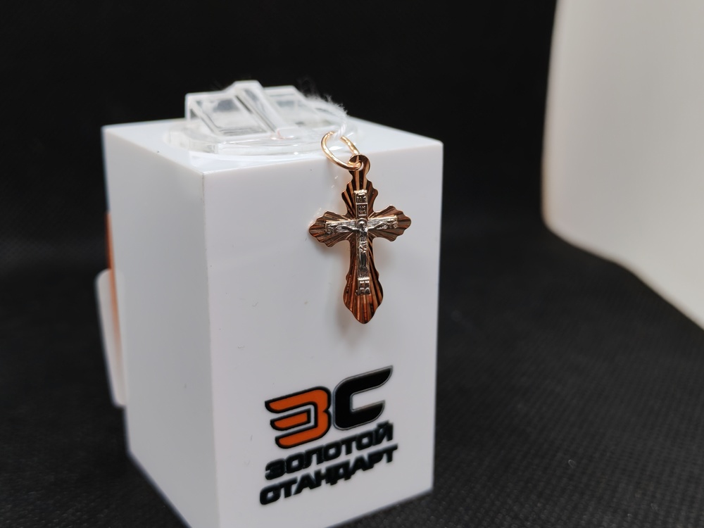 ПОДКБК585 ПОДВЕСКА КРЕСТ БЕЗ КАМНЯ (Au 585)