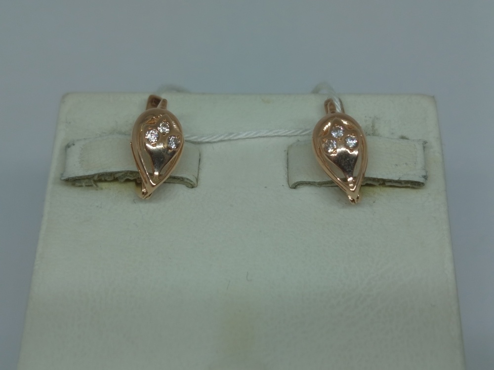 СКМИ585 СЕРЬГИ С КАМНЯМИ (Au 585)