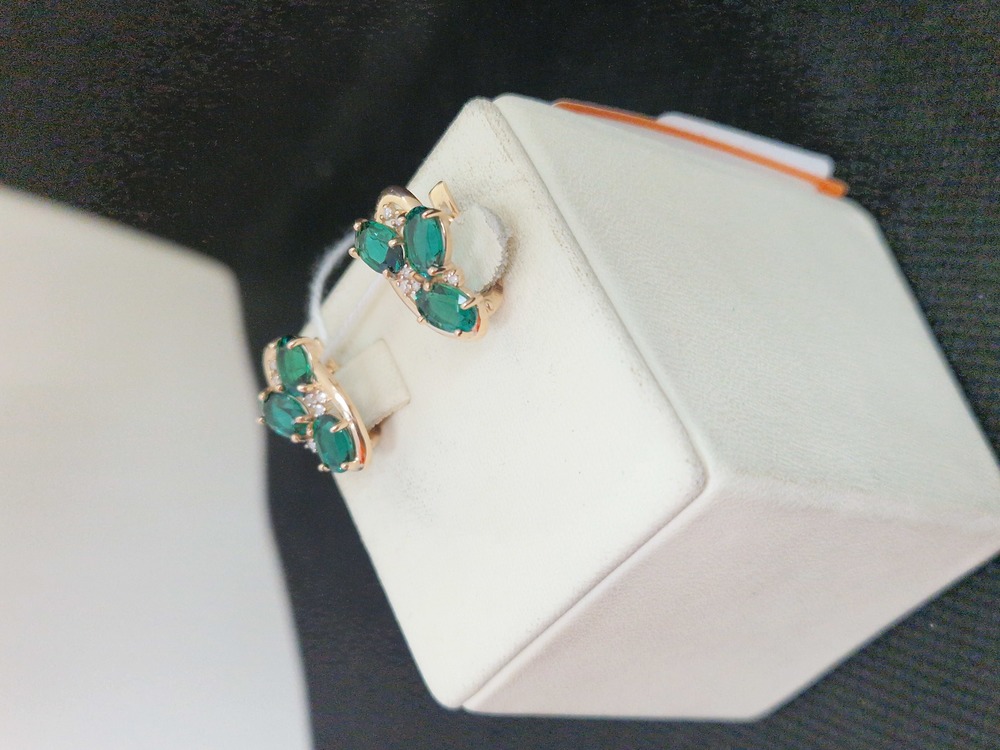 СЕРЬГИ С КАМНЯМИ (Au 585)