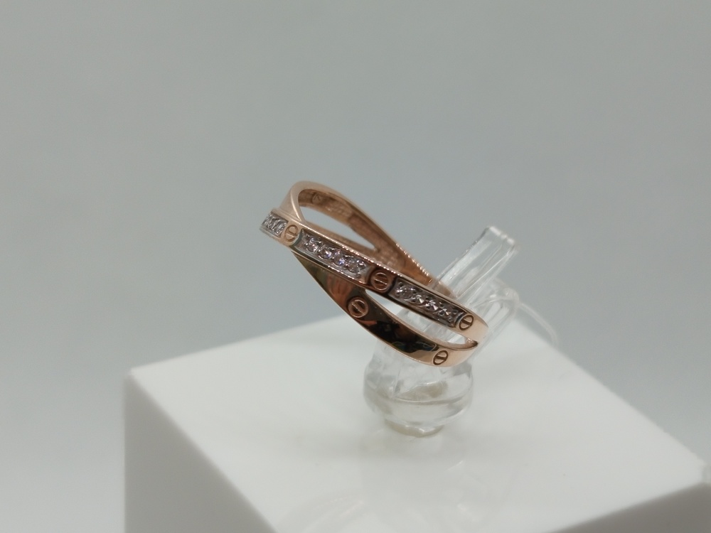 КОЛЬЦО С КАМНЯМИ (Au 585)