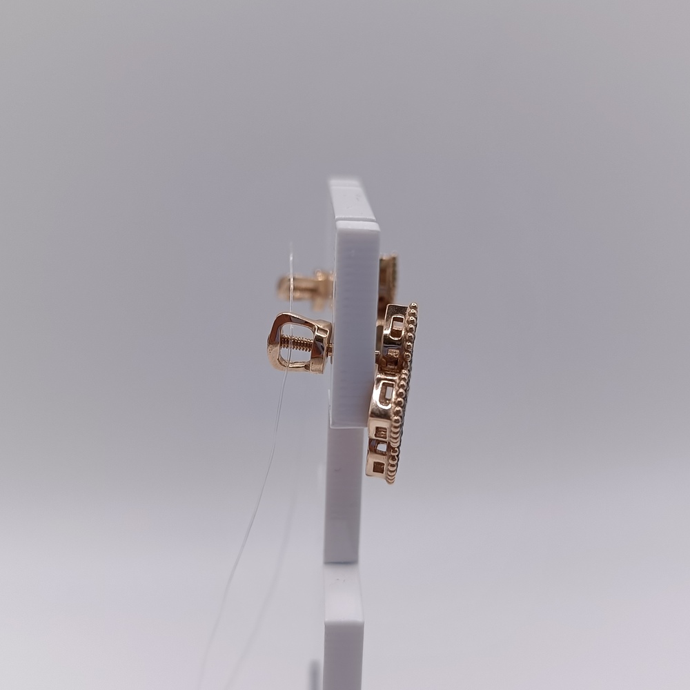 904-00219-10-00-21-00 СЕРЬГИ ПУСЕТЫ с камнями (Au 585)