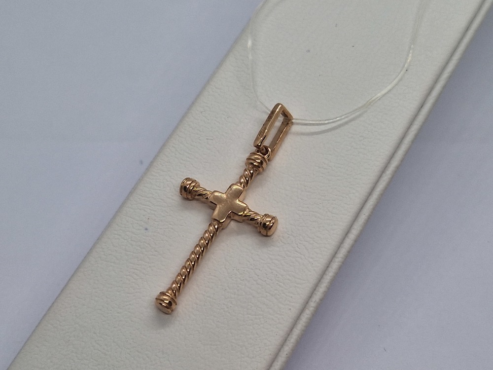ПОДВЕСКА КРЕСТ без камня (Au 585)
