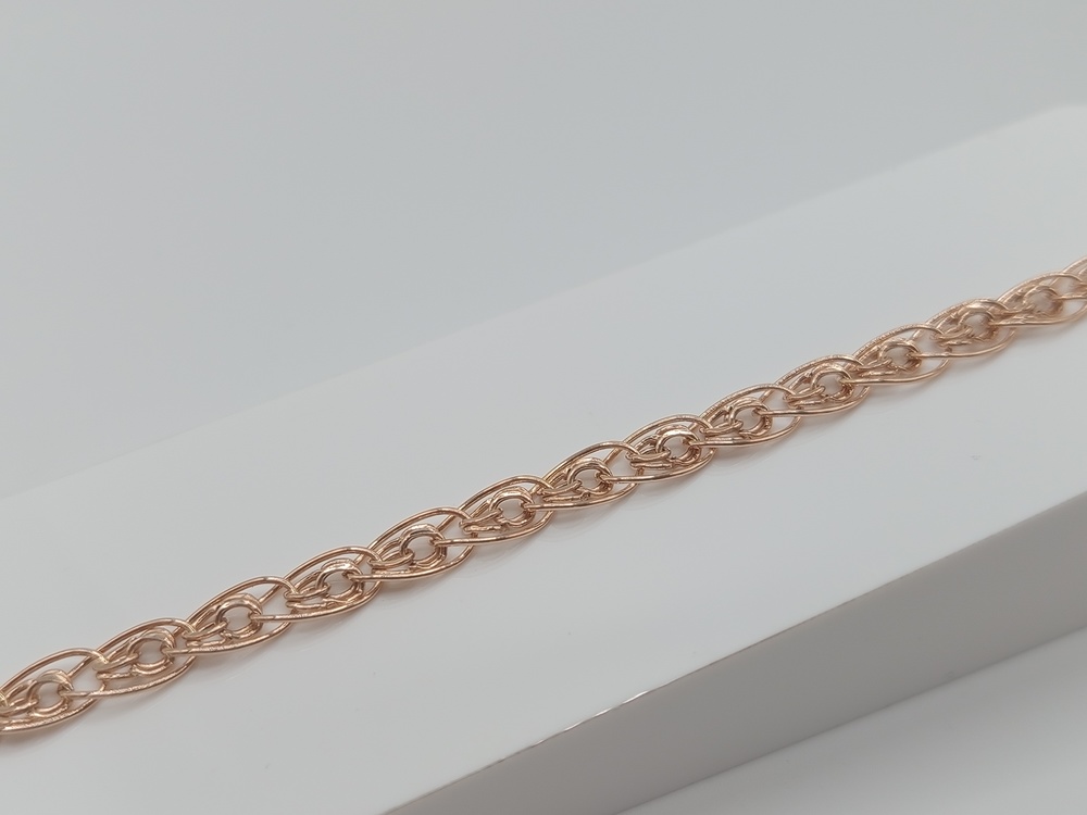 БРАСЛЕТ ПУСТОТЕЛЫЙ Нона-бисмарк (Au 585)