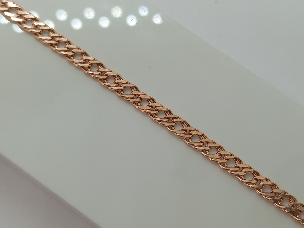 БРАСЛЕТ ПУСТОТЕЛЫЙ Ромб двойной (Au 585)