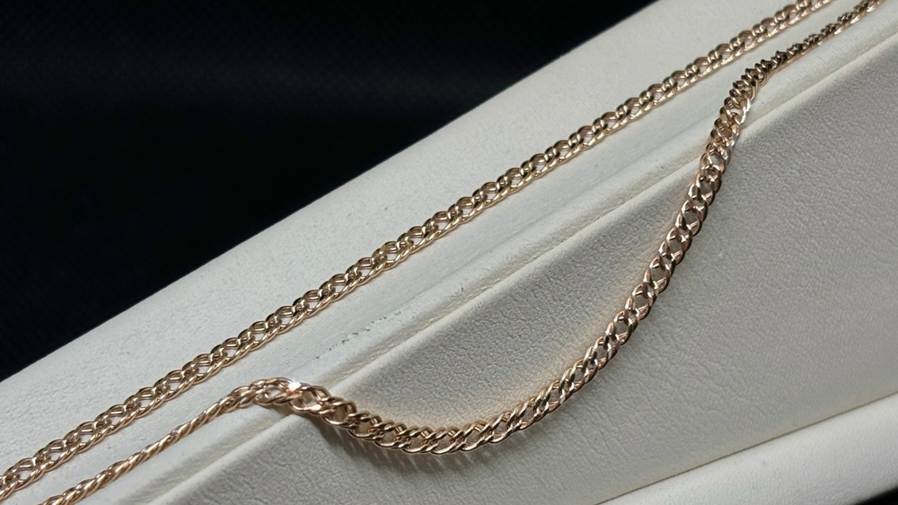 ЦЕПЬ ПУСТОТЕЛАЯ Ромб двойной (Au 585)