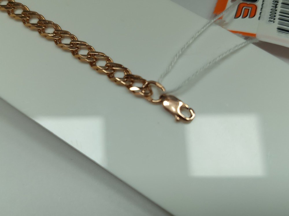 БРАСЛЕТ ПОЛНОВЕСНЫЙ Ромб двойной Au 585