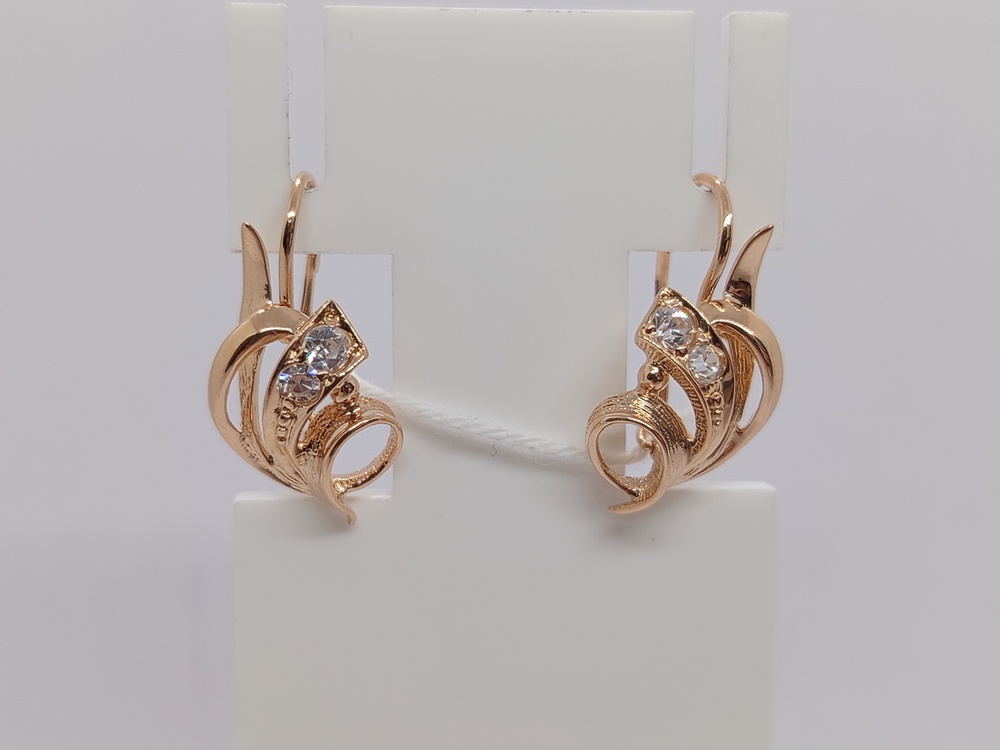 СКМИ585 СЕРЬГИ С КАМНЯМИ (Au 585)