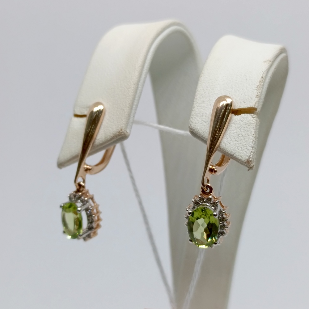 СКМИ585 СЕРЬГИ С КАМНЯМИ (Au 585)