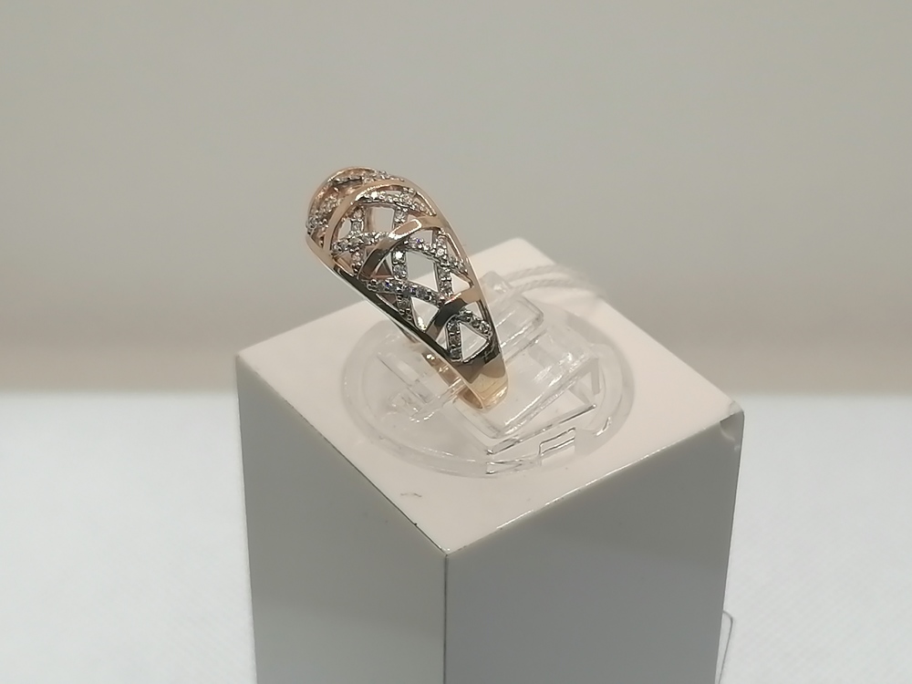 КОЛЬЦО С КАМНЯМИ (Au 585)