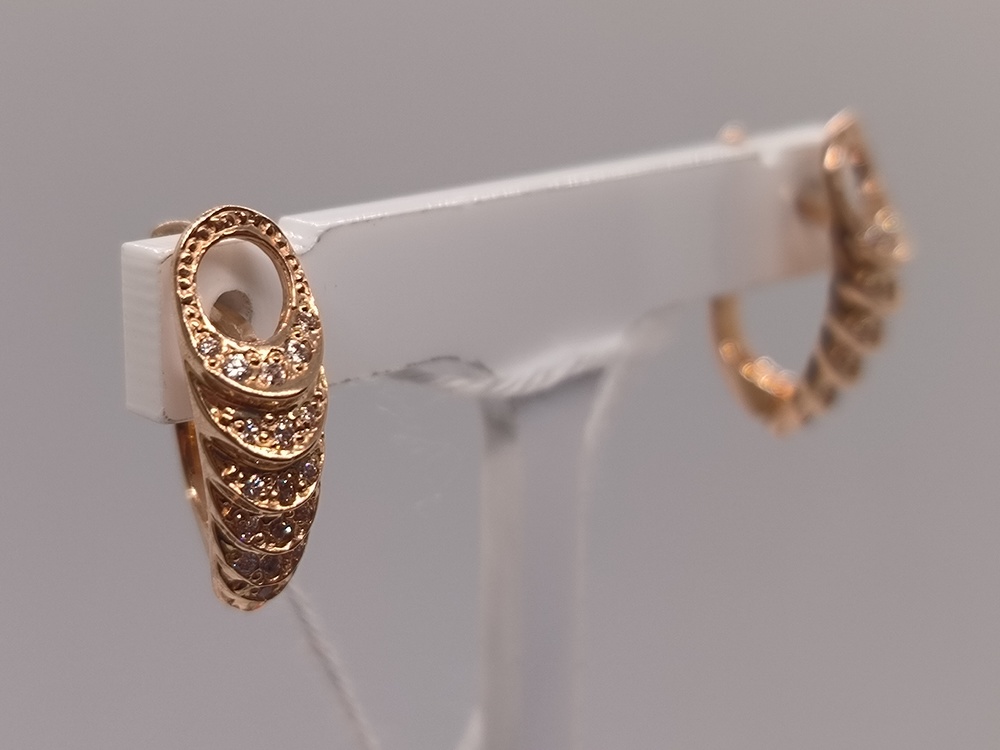 СКМИ585 СЕРЬГИ С КАМНЯМИ (Au 585)