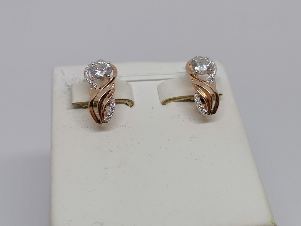 027463 СЕРЬГИ С КАМНЯМИ (Au 585)