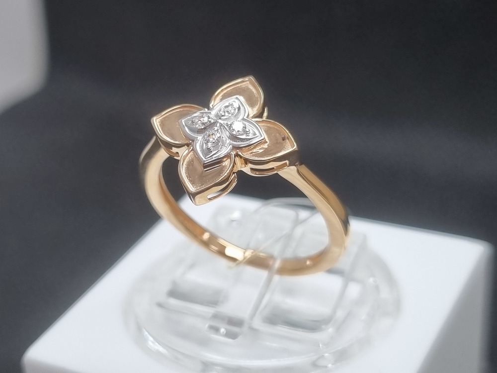 КОЛЬЦО С КАМНЯМИ (Au 585)