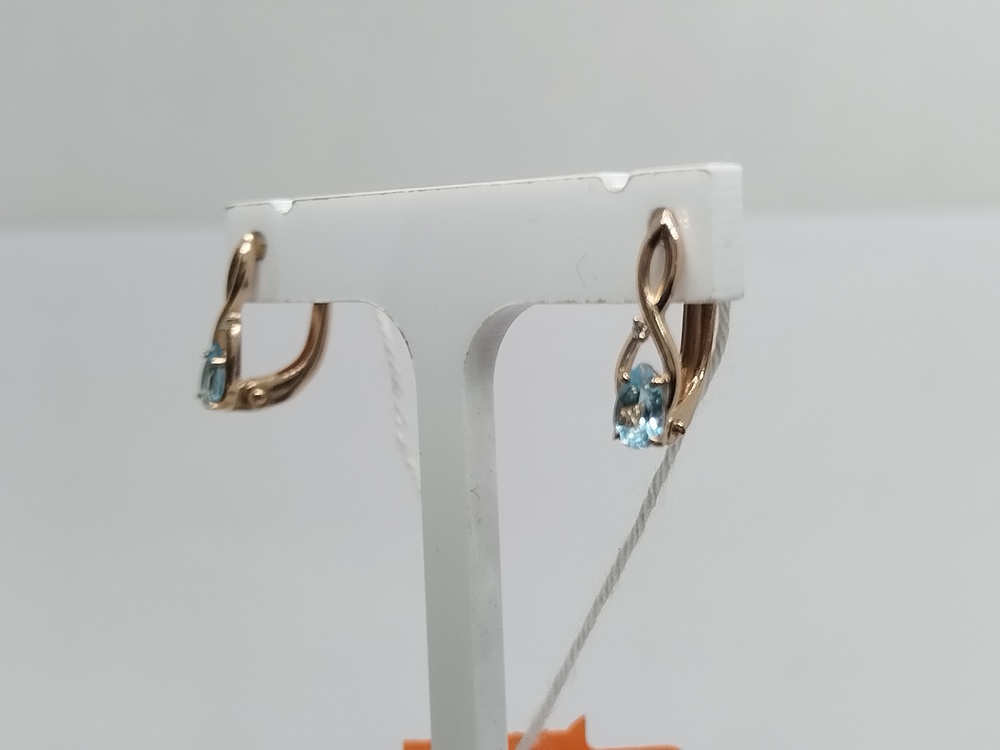 СКМИ585 СЕРЬГИ С КАМНЯМИ (Au 585)