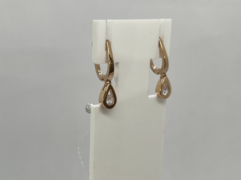 СЕРЬГИ С КАМНЕМ (Au 585)