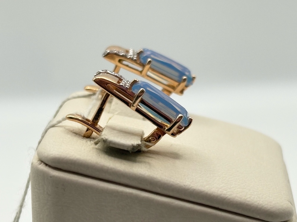 21803355 СЕРЬГИ С КАМНЯМИ (Au 585)