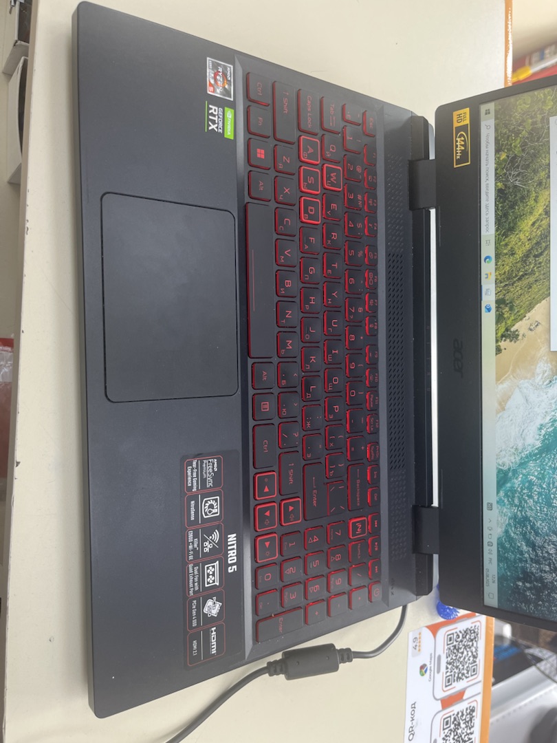Ноутбук Acer Nitro 5; Ryzen 5 6600H, GeForce RTX 3050, 16 Гб, 512 GB, Нет