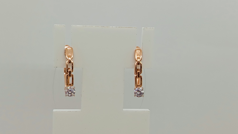 СЕРЬГИ С КАМНЕМ (Au 585)