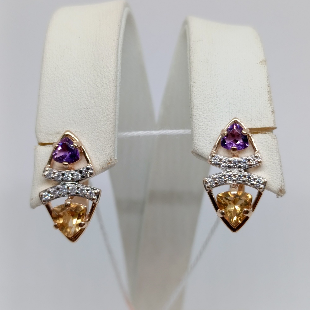 СЕРЬГИ С КАМНЯМИ (Au 585)