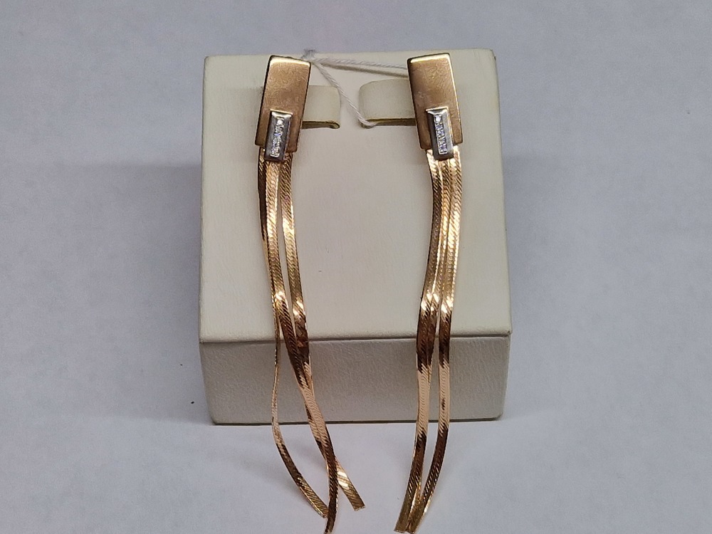 СКМИ585 СЕРЬГИ С КАМНЯМИ (Au 585)