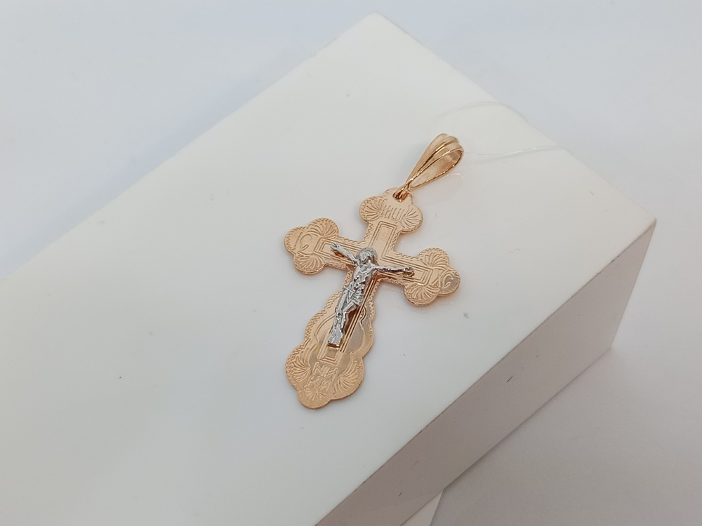ПОДВЕСКА КРЕСТ без камня (Au 585)